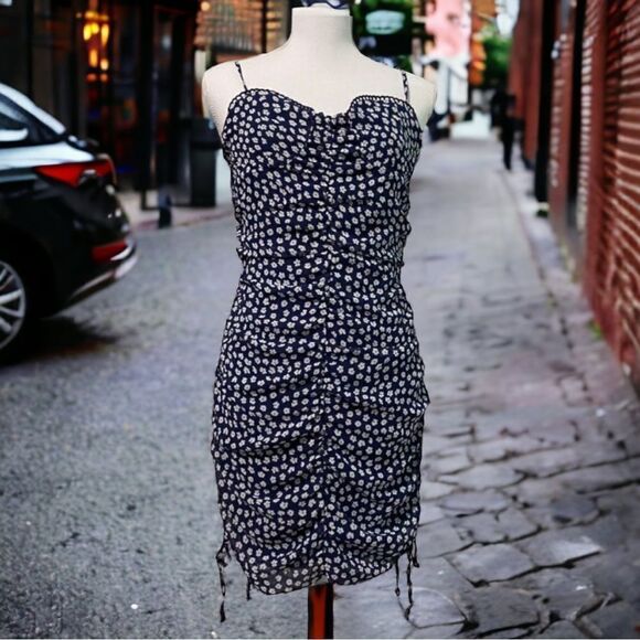 Purple Snow Floral Knot Dress - Picture 1 of 9